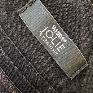 WHBM Jolie Straight Luxe Stretch Pant Black Gold Buttons 18L Tall Plus